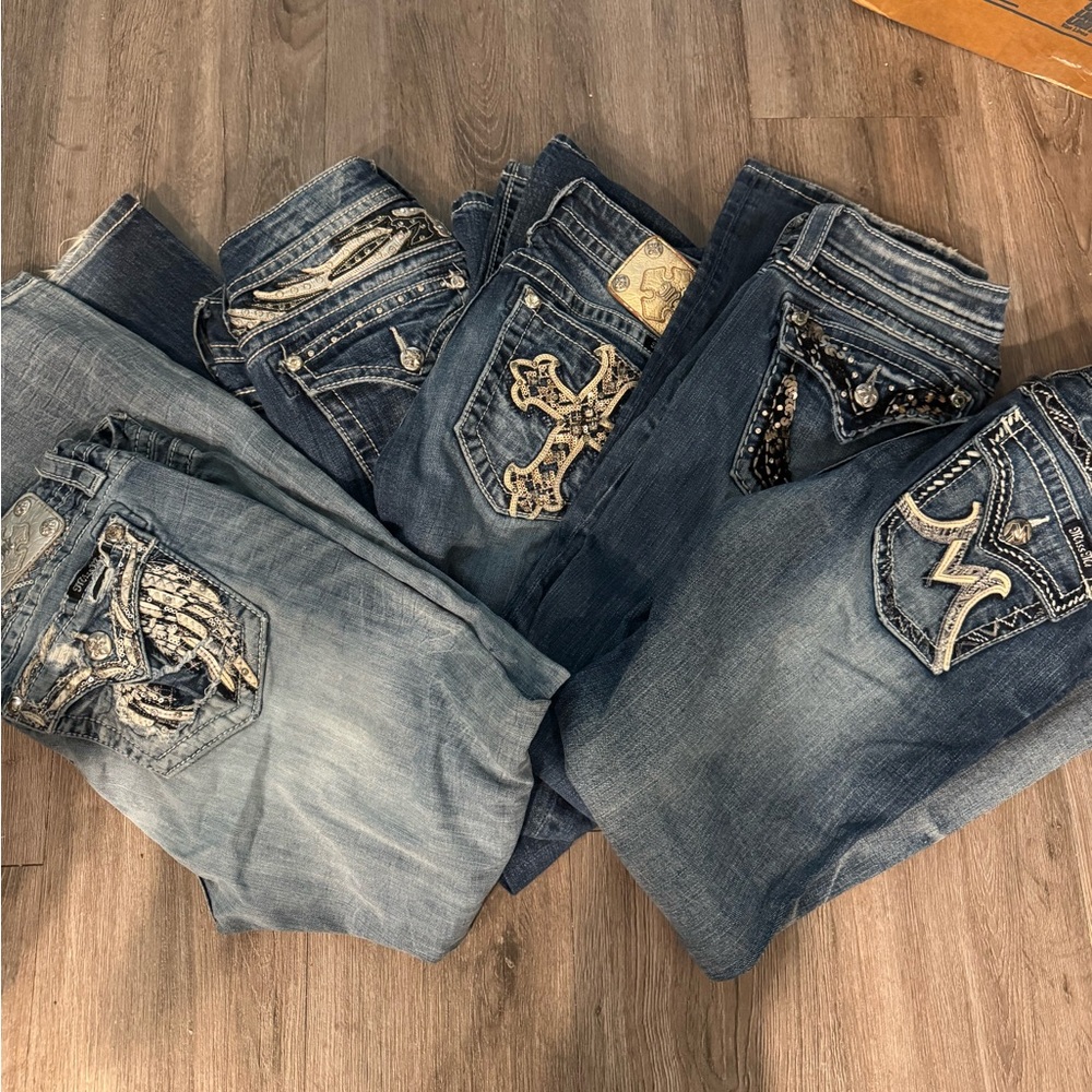 Bundle of 5 pairs of Miss Me bootcut jeans!
